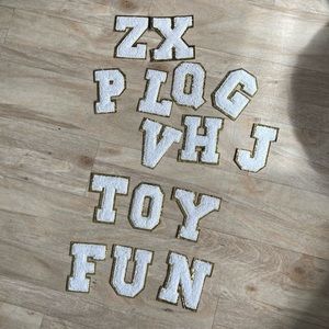 Iron on glitter patch letters